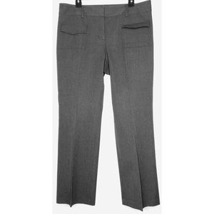 LOFT Grey Structured Stretch Trousers with Patch Pockets - Size 14